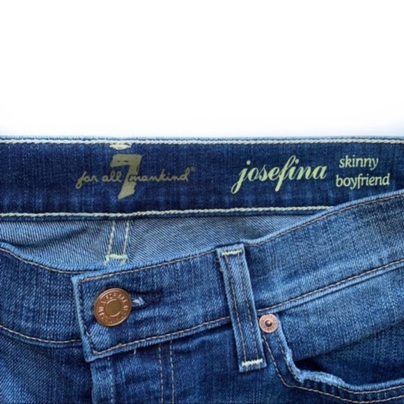 FINAL PRICE SALE - 7FAMK Distressed Skinny Jeans - Picture 3 of 4